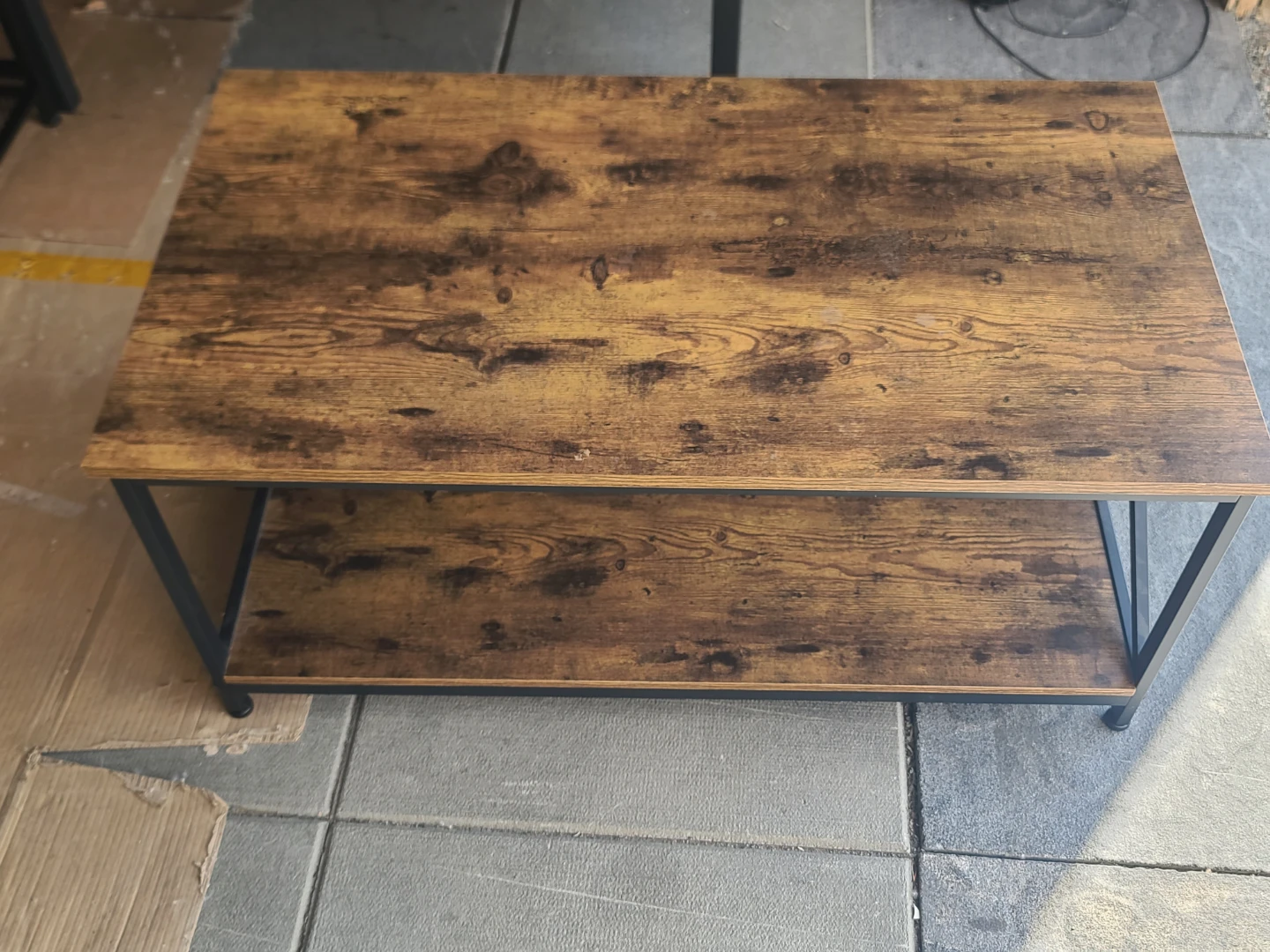 Rustic Wood Coffee Table with Shelf - photo 4