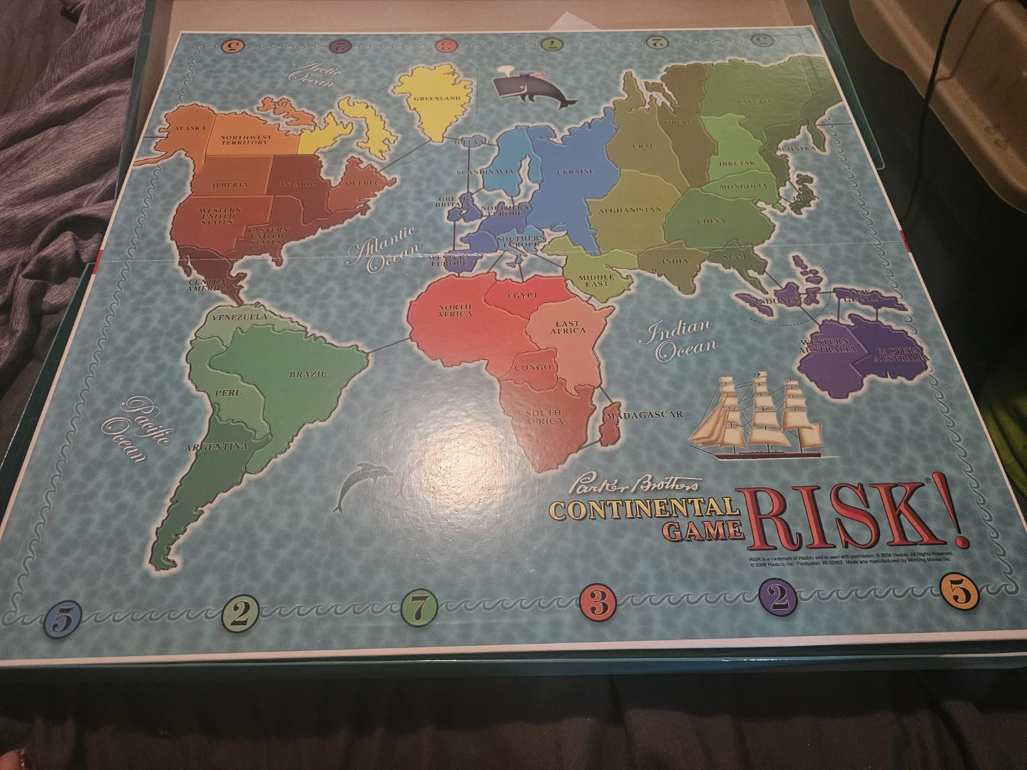 Parker Brothers Continental Game RISK! Board Game