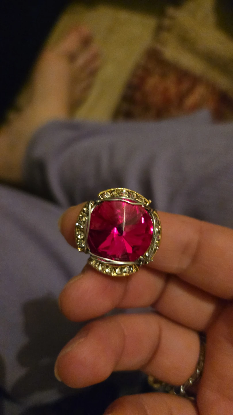 Pink nadmade ring