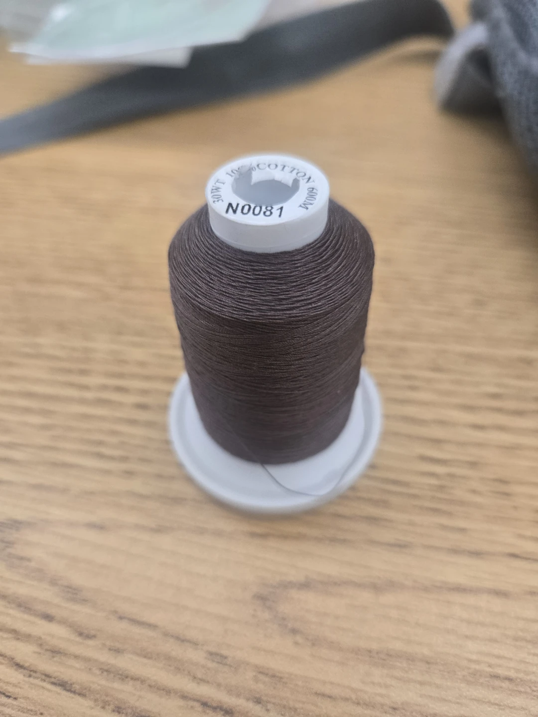 Brown 100% Cotton Thread - 600M