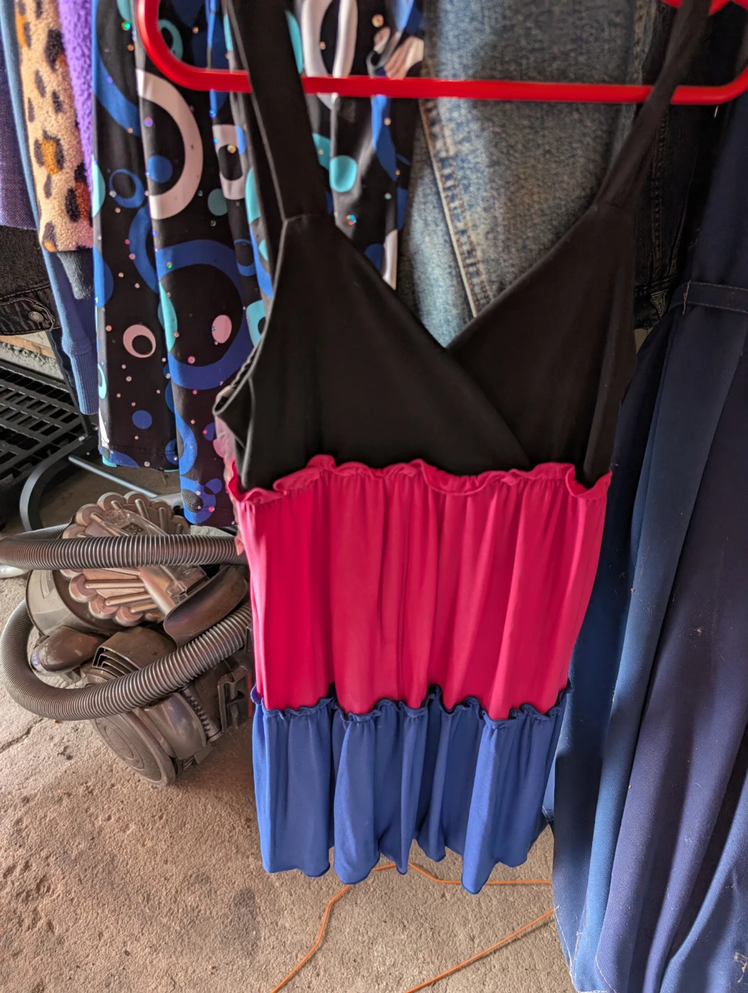 La Senza Colour-blocked Ruffle Dress