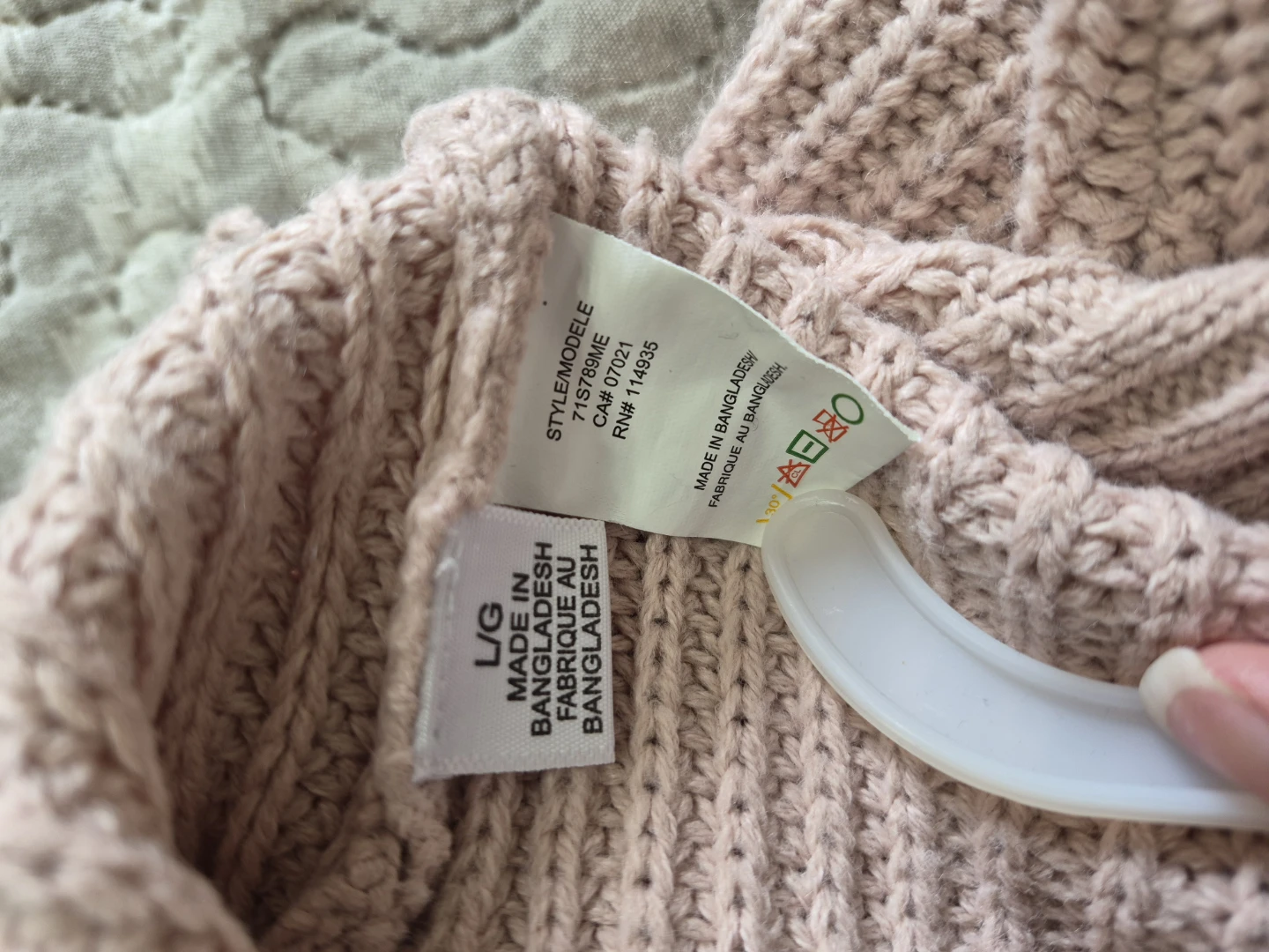 Ladies Size Large Seven Sisters Knitted V-Neck Crop Top Sweater - photo 2