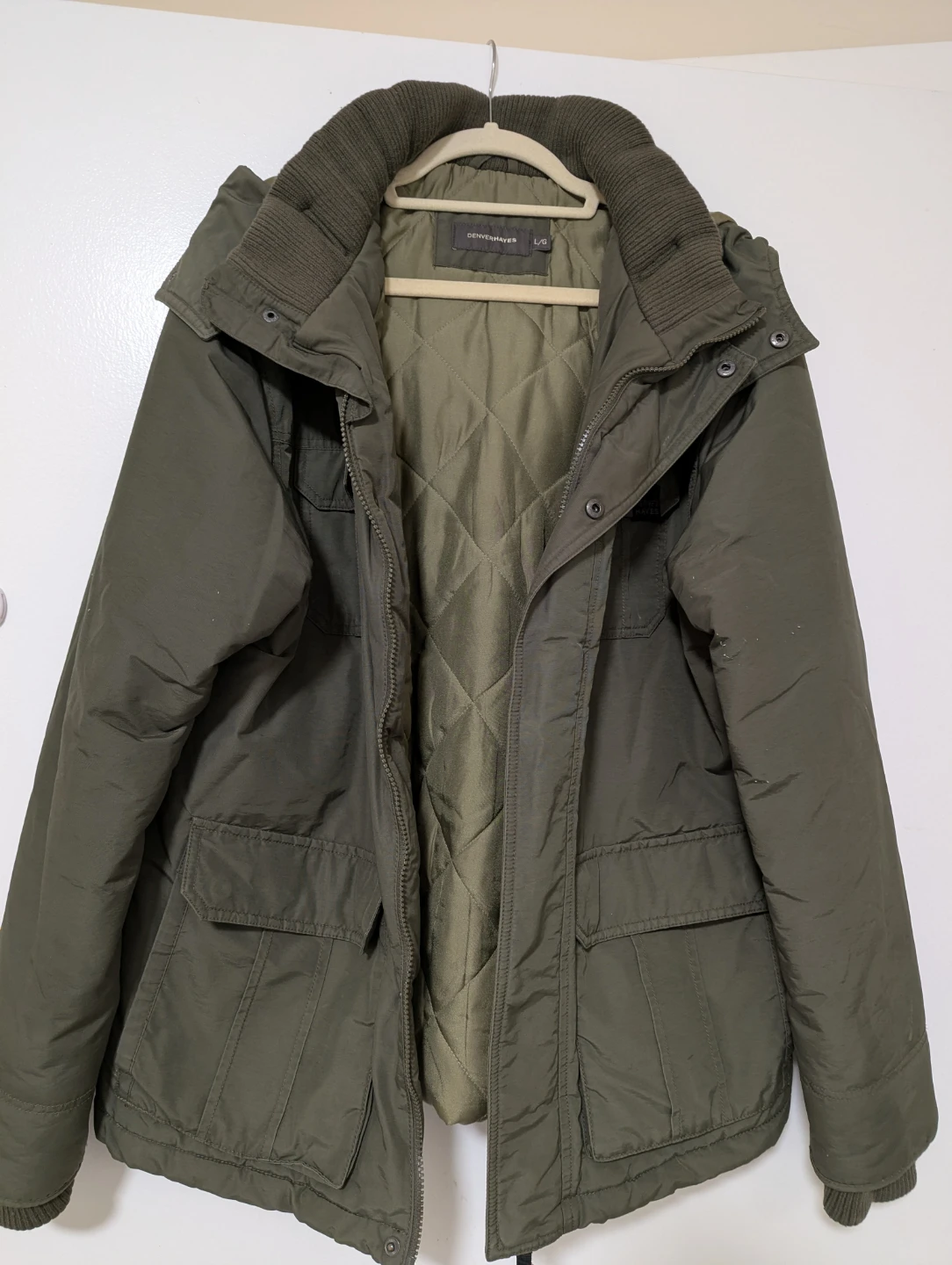 Denver Hayes Men's Green Parka Jacket Size L - photo 3