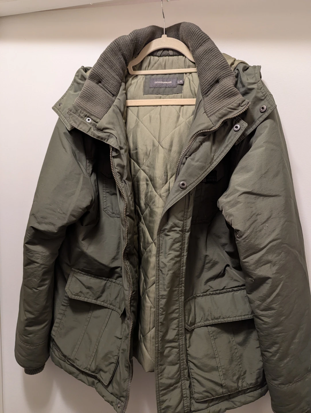 Denver Hayes Men's Green Parka Jacket Size L - photo 5