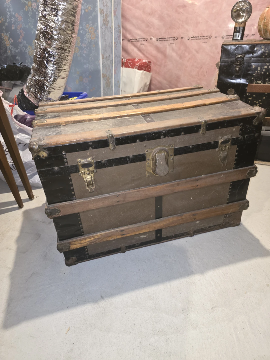 Antique steamer trunk