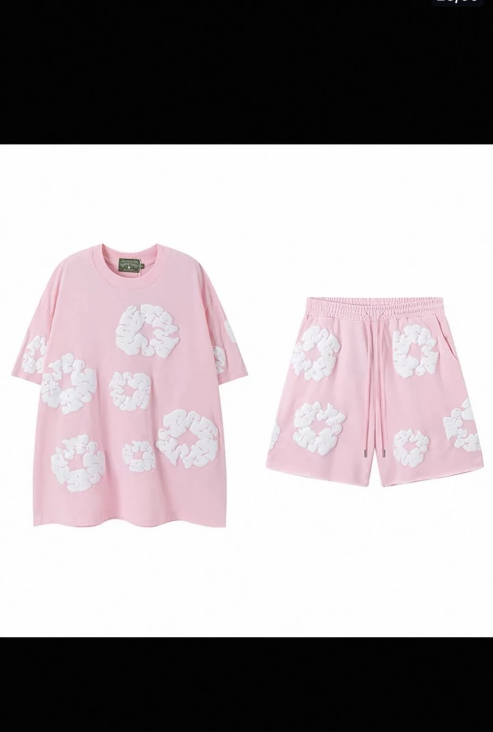 3D Floral Print T-Shirt and Shorts Set - photo 3