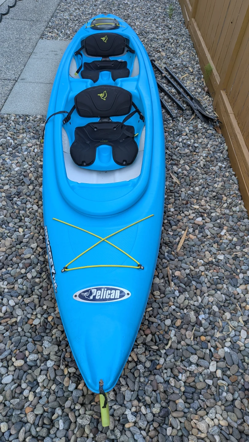 Pelican 2-Seat Kayak with Paddles