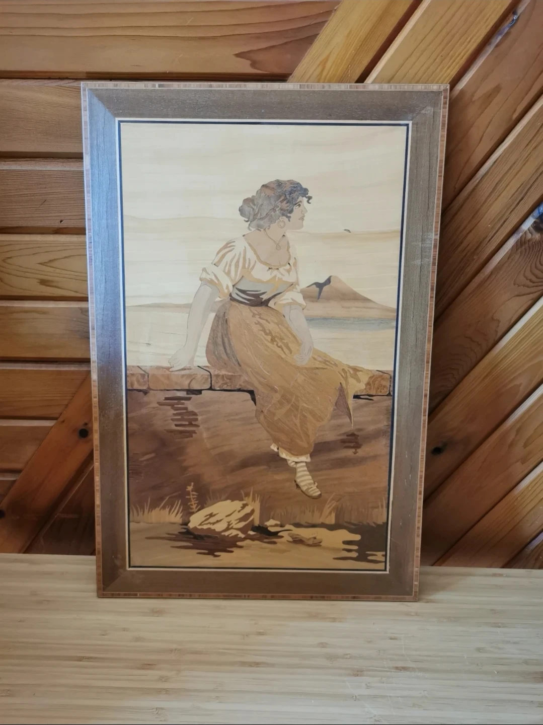 Vintage Italian Wood Inlay Art – Naples Marquetry
