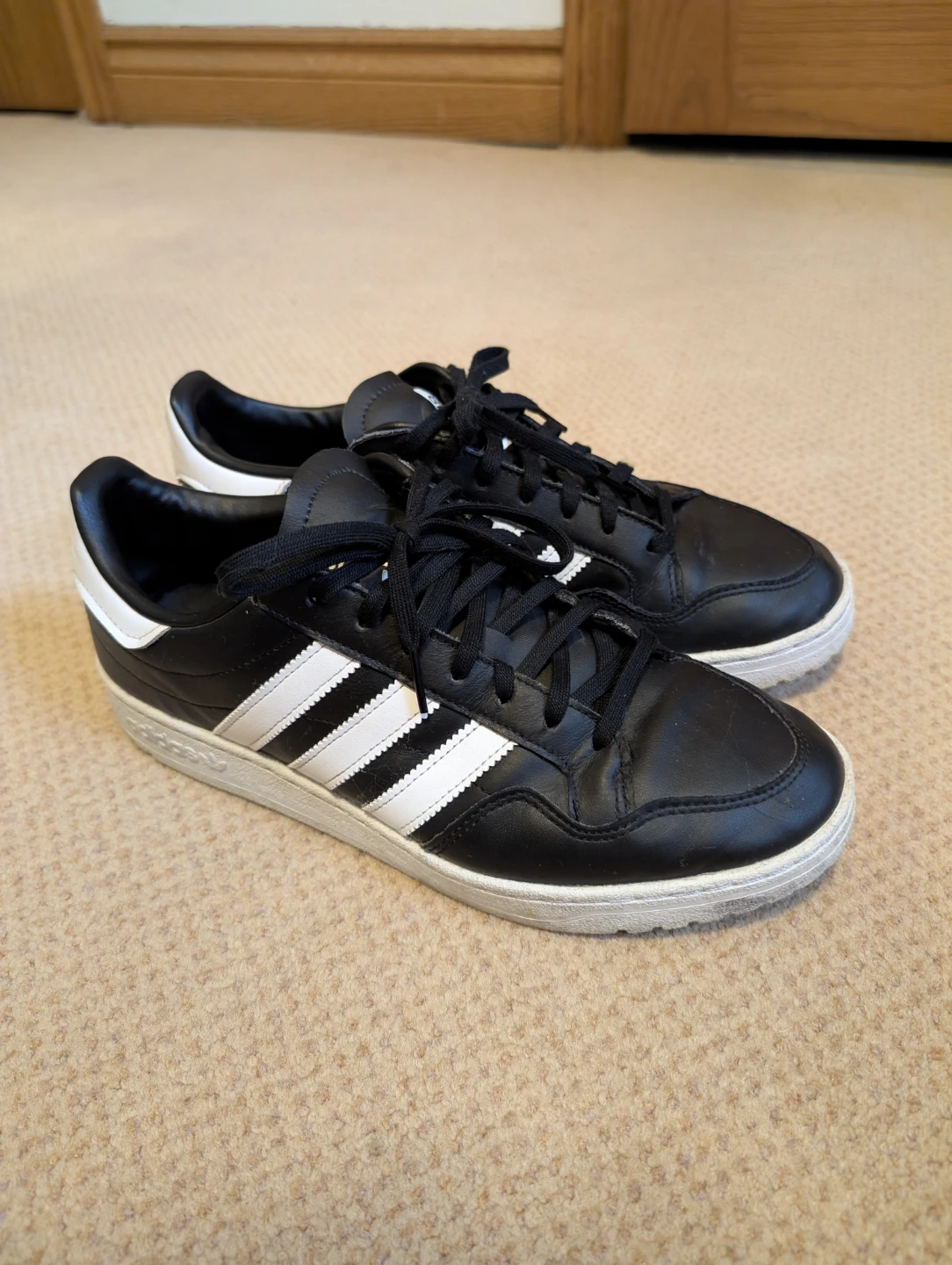 Adidas Black & White Sneakers - Size 9