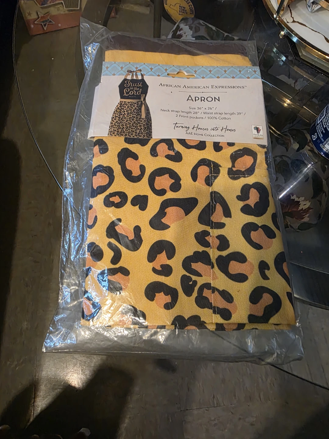 African American Expressions Leopard Print Apron