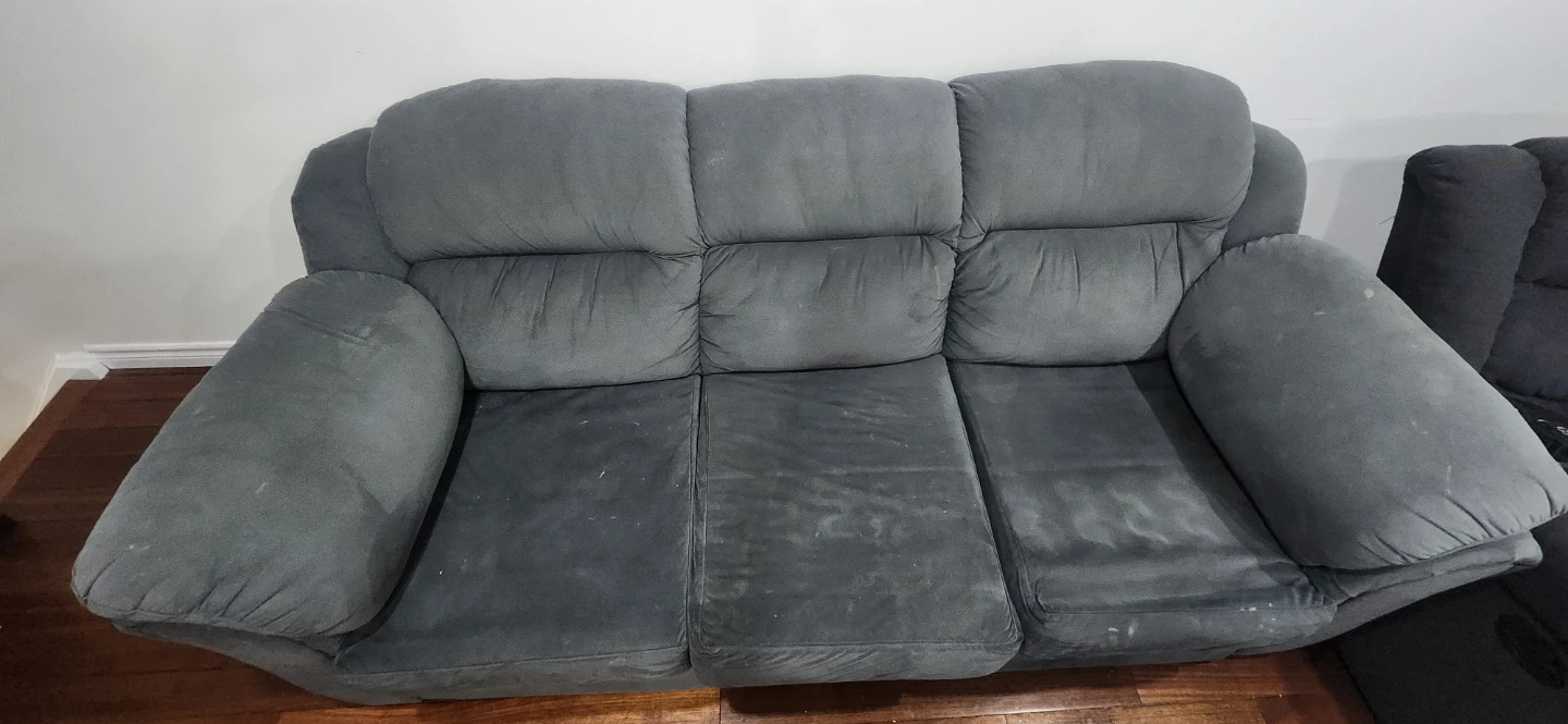 Grey Fabric 3 Seater Sofa - photo 2