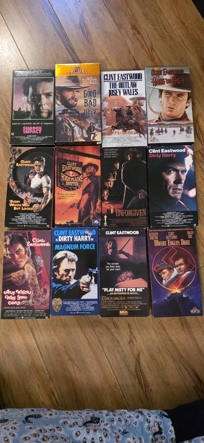 Clint Eastwood VHS Movie Collection