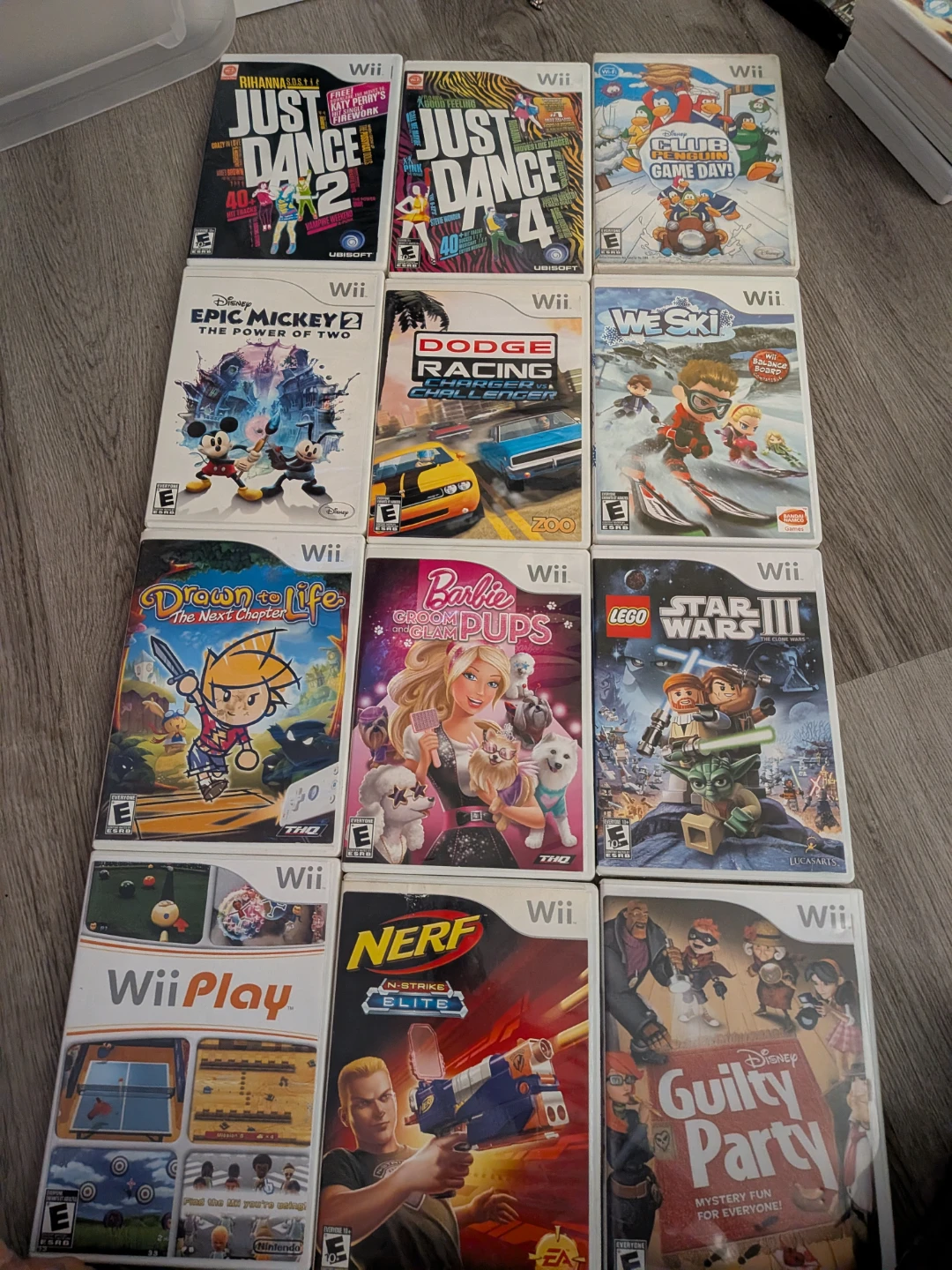 Wii Game Bundle - Just Dance, LEGO Star Wars, Disney Princess
