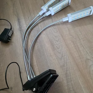 Clip-on Grow Light with 3 Flexible Goosenecks