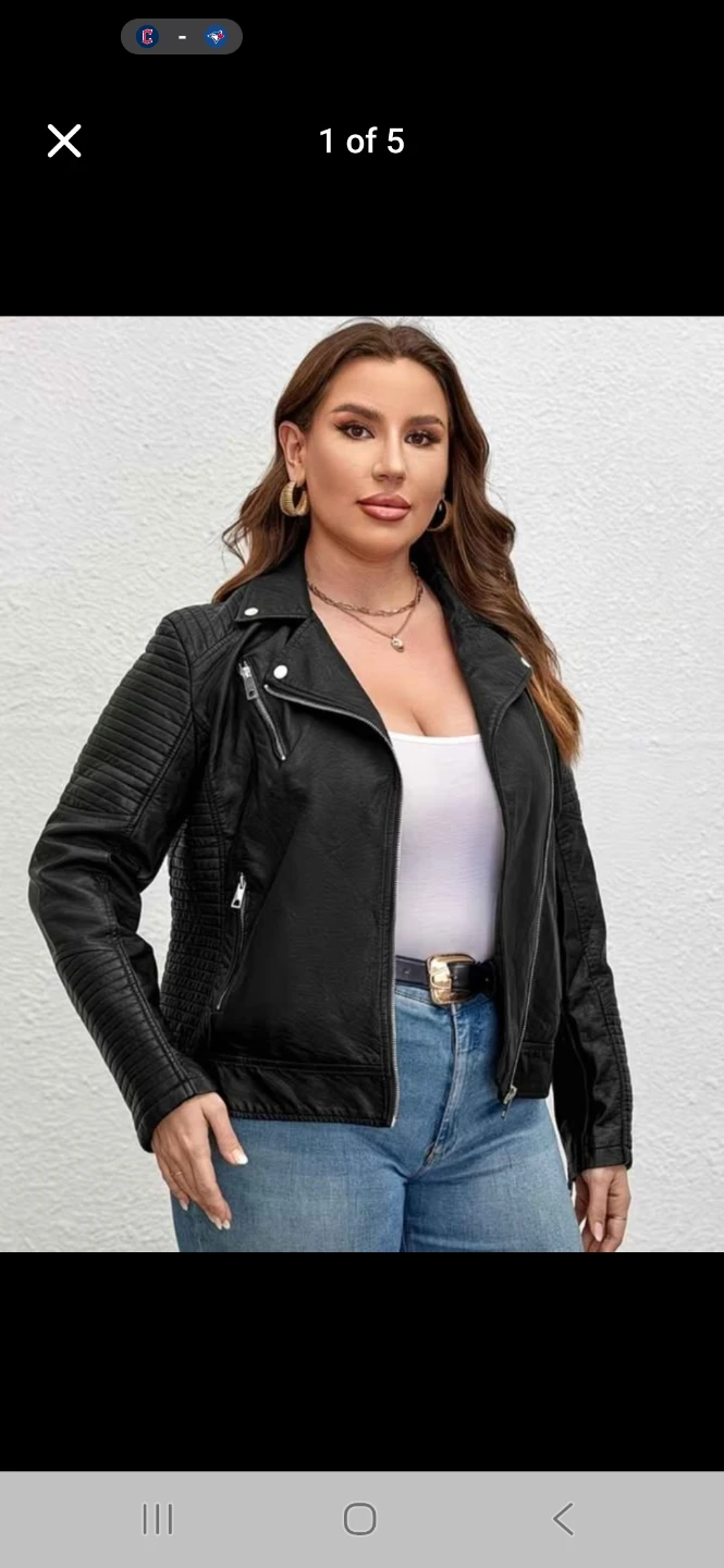 Black Faux Leather Moto Jacket