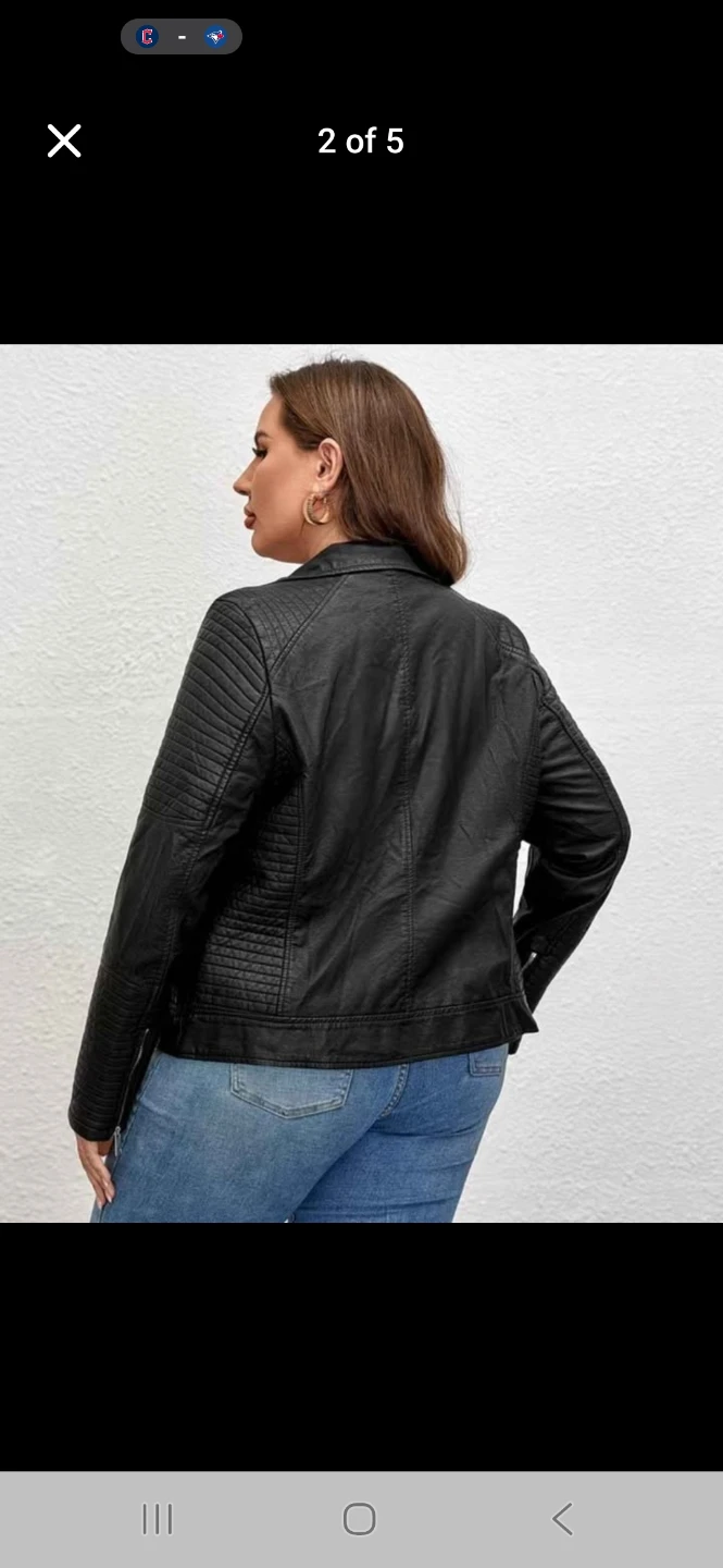 Black Faux Leather Moto Jacket - photo 2