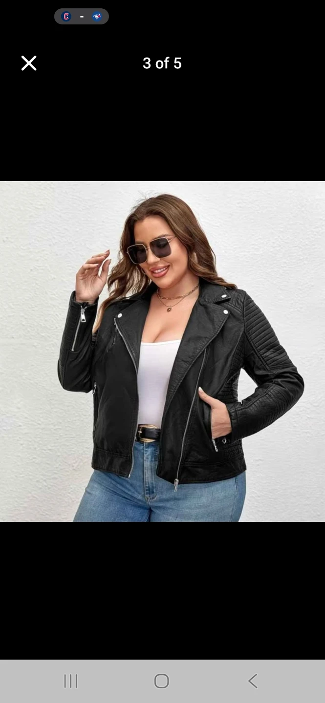 Black Faux Leather Moto Jacket - photo 3
