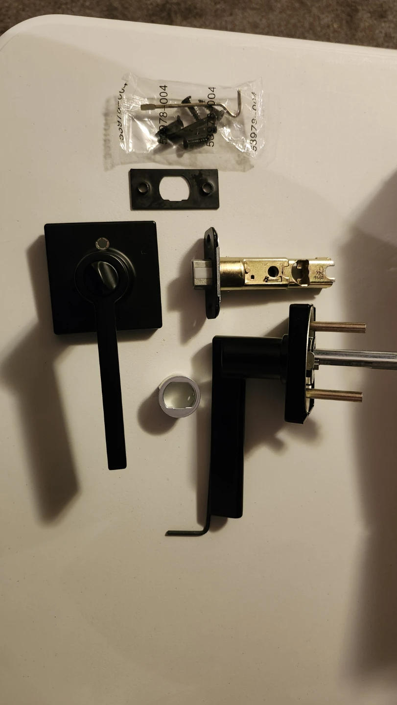 Kwikset Casey Privacy Door Lever Lock Set - Matte Black