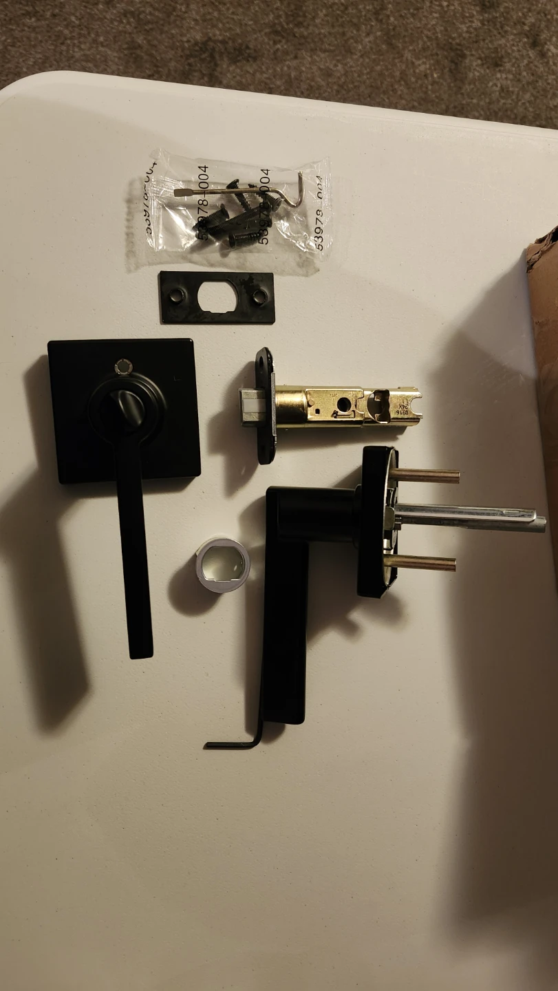 Kwikset Casey Privacy Door Lever Lock Set - Matte Black - photo 2