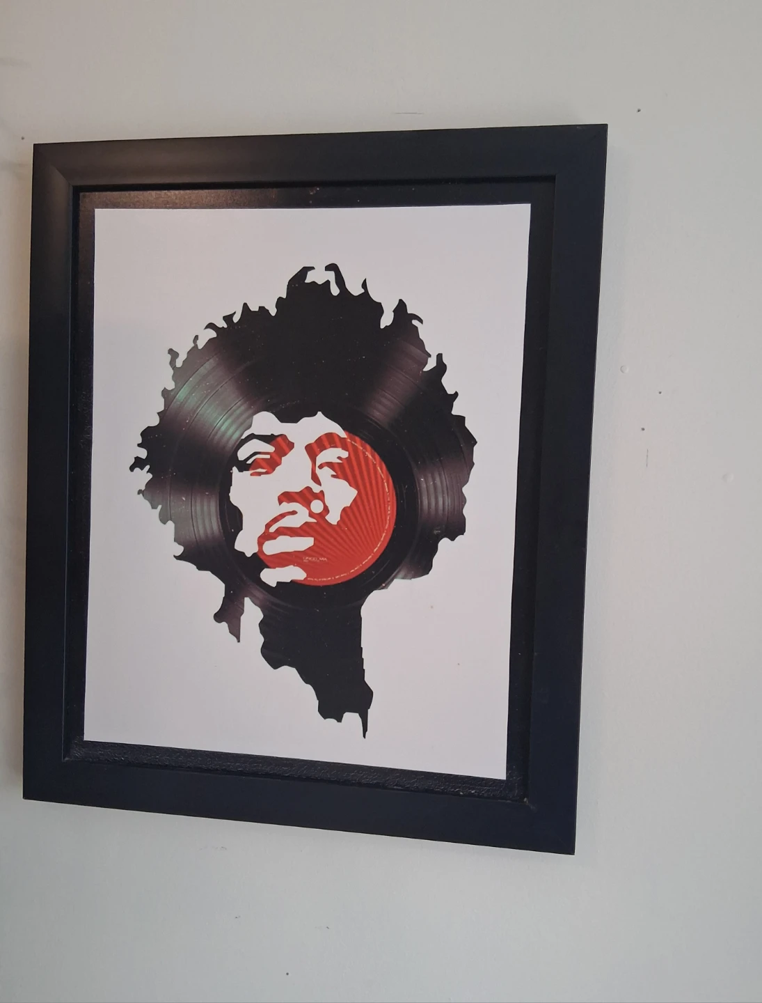 Jimi Hendrix Print with Solid Wood Frame
