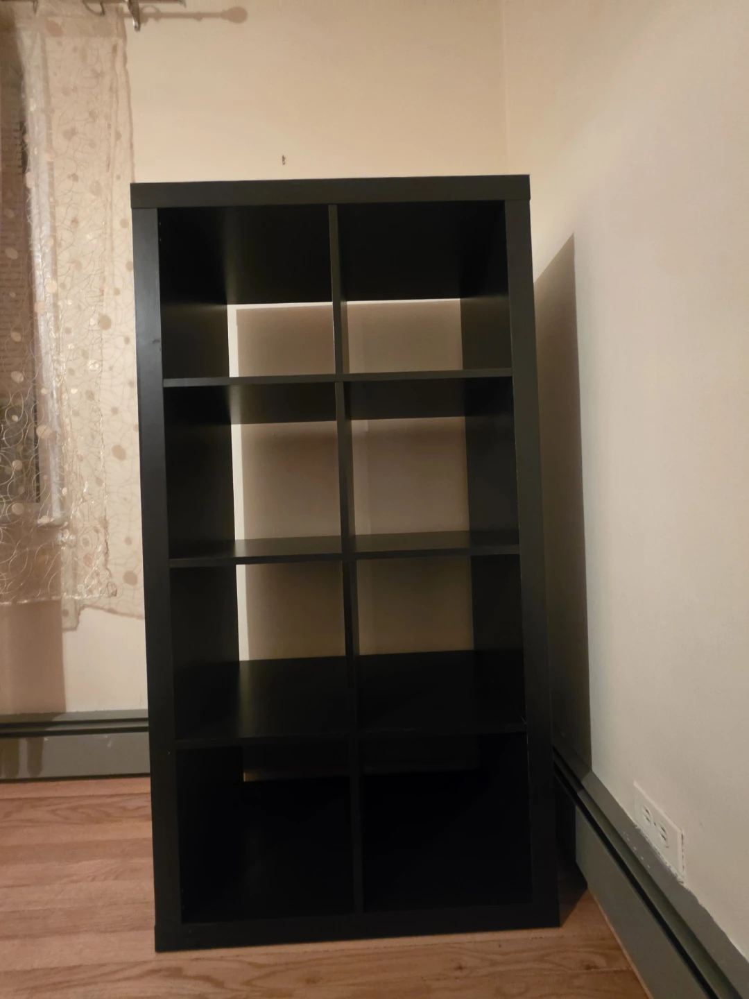 Black 8-Cube Storage Shelf