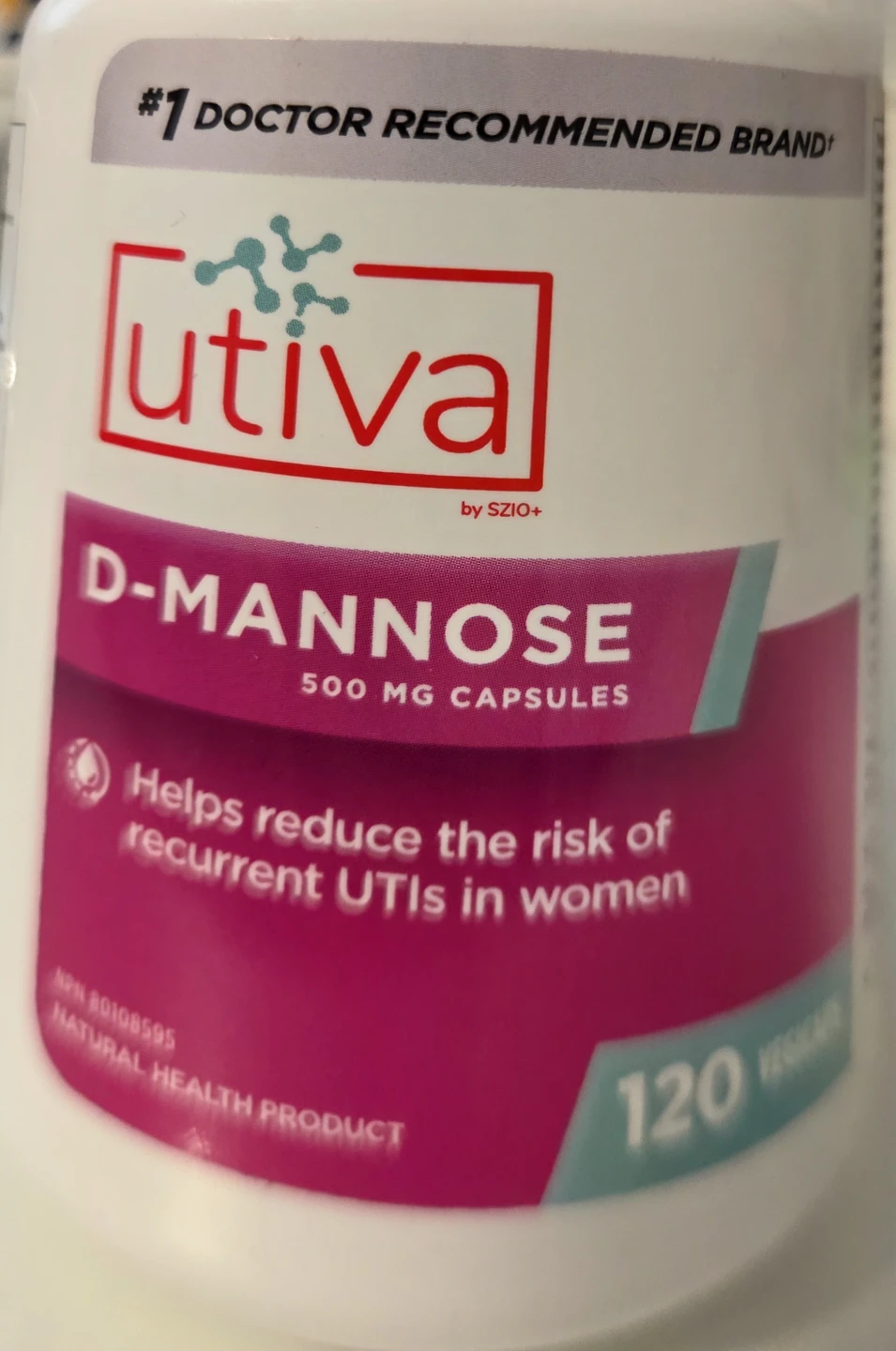Brand New / Sealed Utiva D-Mannose 120 Vegicaps - photo 2