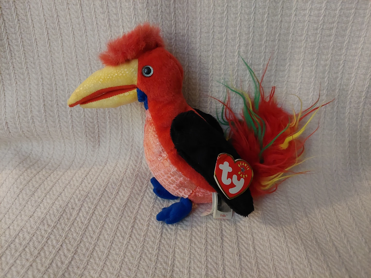 Ty Beanie Baby Frills Bird Plush