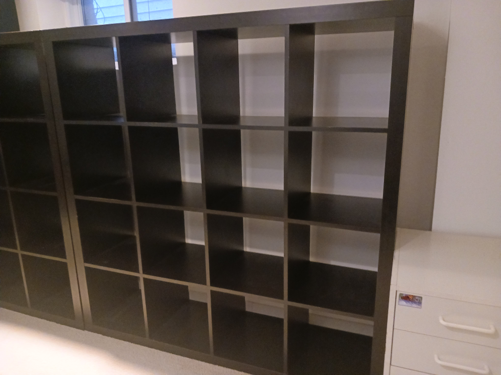 Dark Brown Cube Storage Shelf Unit