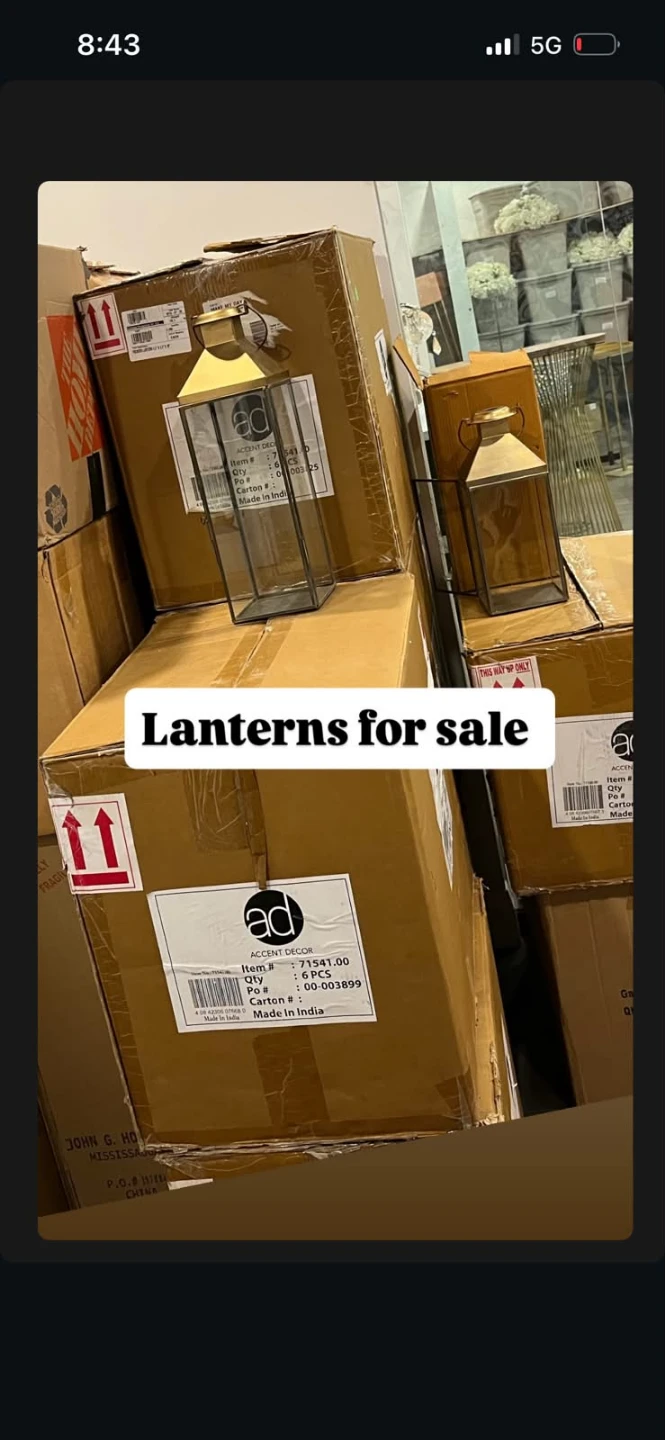 Accent Decor Lanterns wedding events