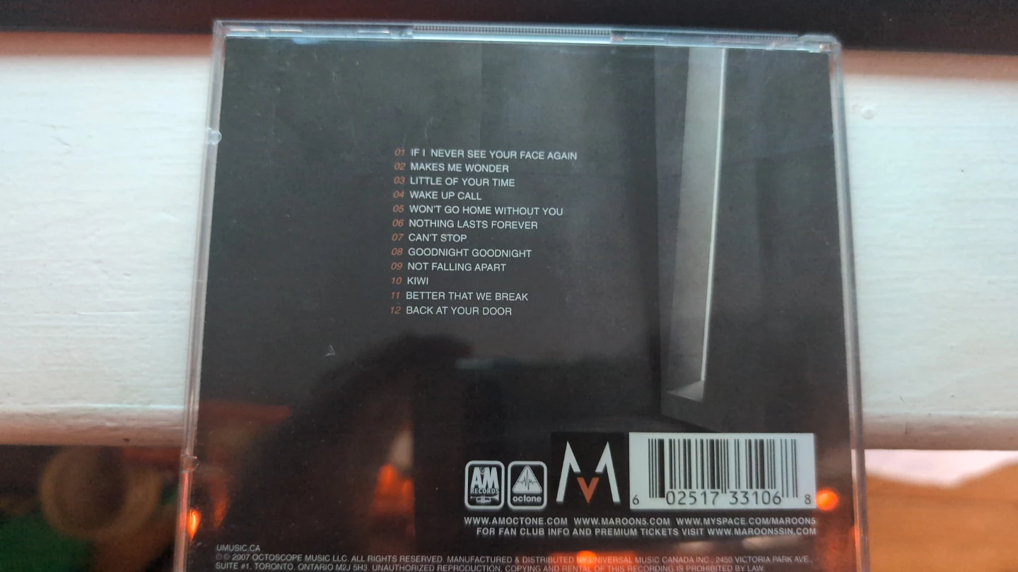 Maroon 5 It Won't Be Soon Before Long CD - photo 2