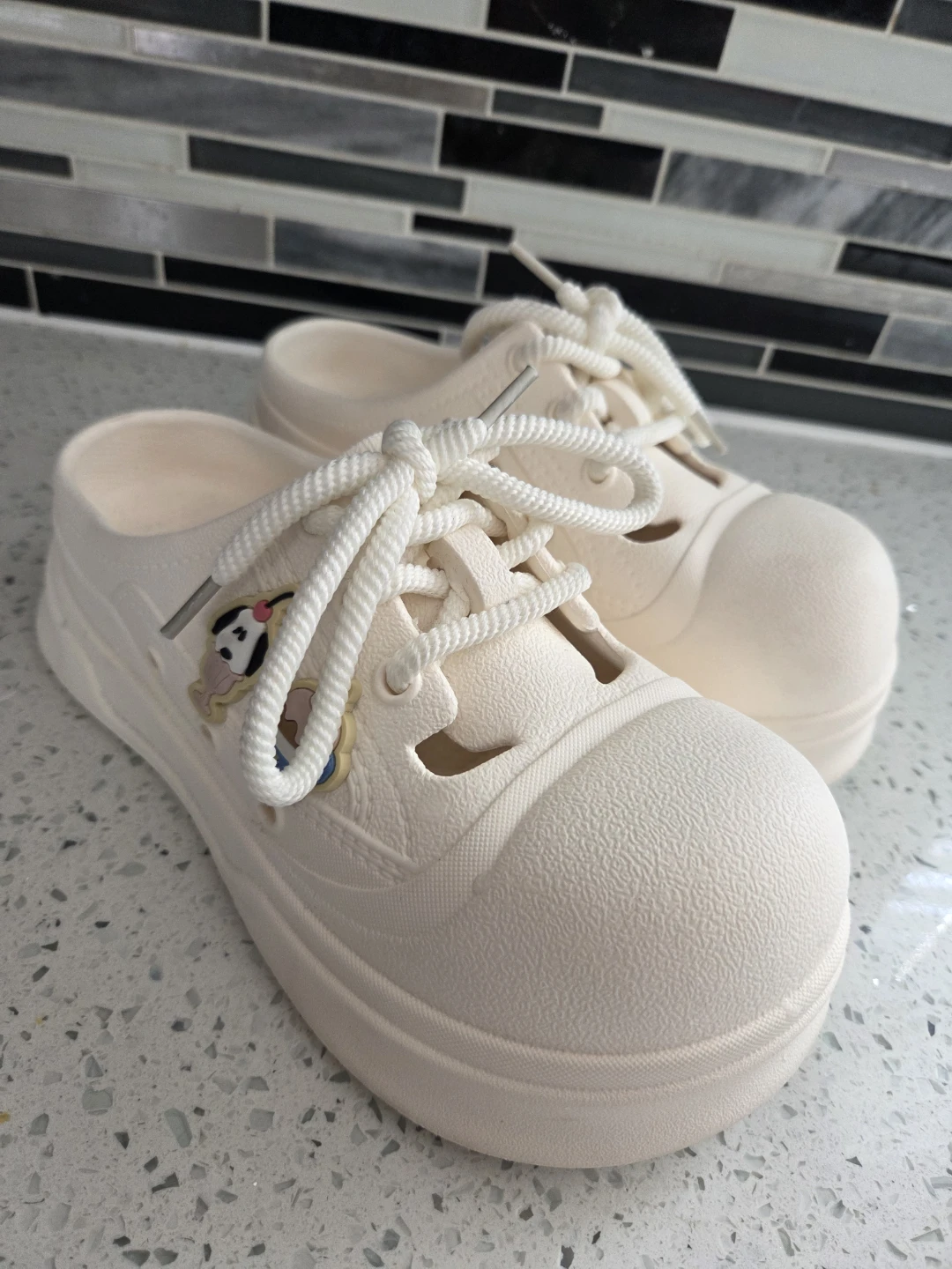 Cream Mules Size 37-38