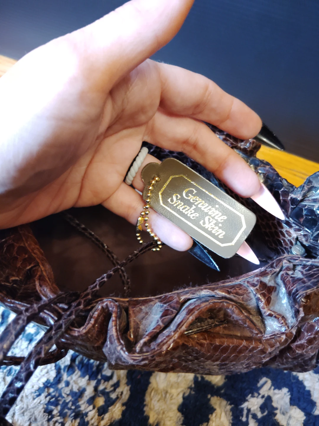 Genuine Snake Skin Clutch Purse - photo 2