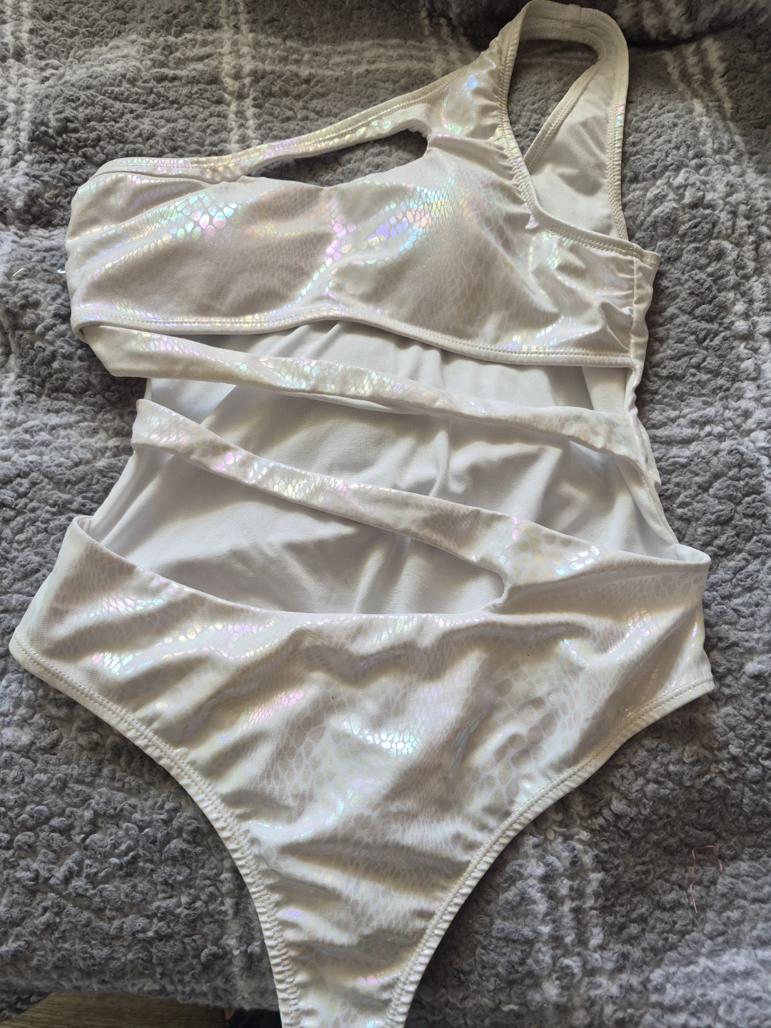 White One-Piece Cutout Swimsuit