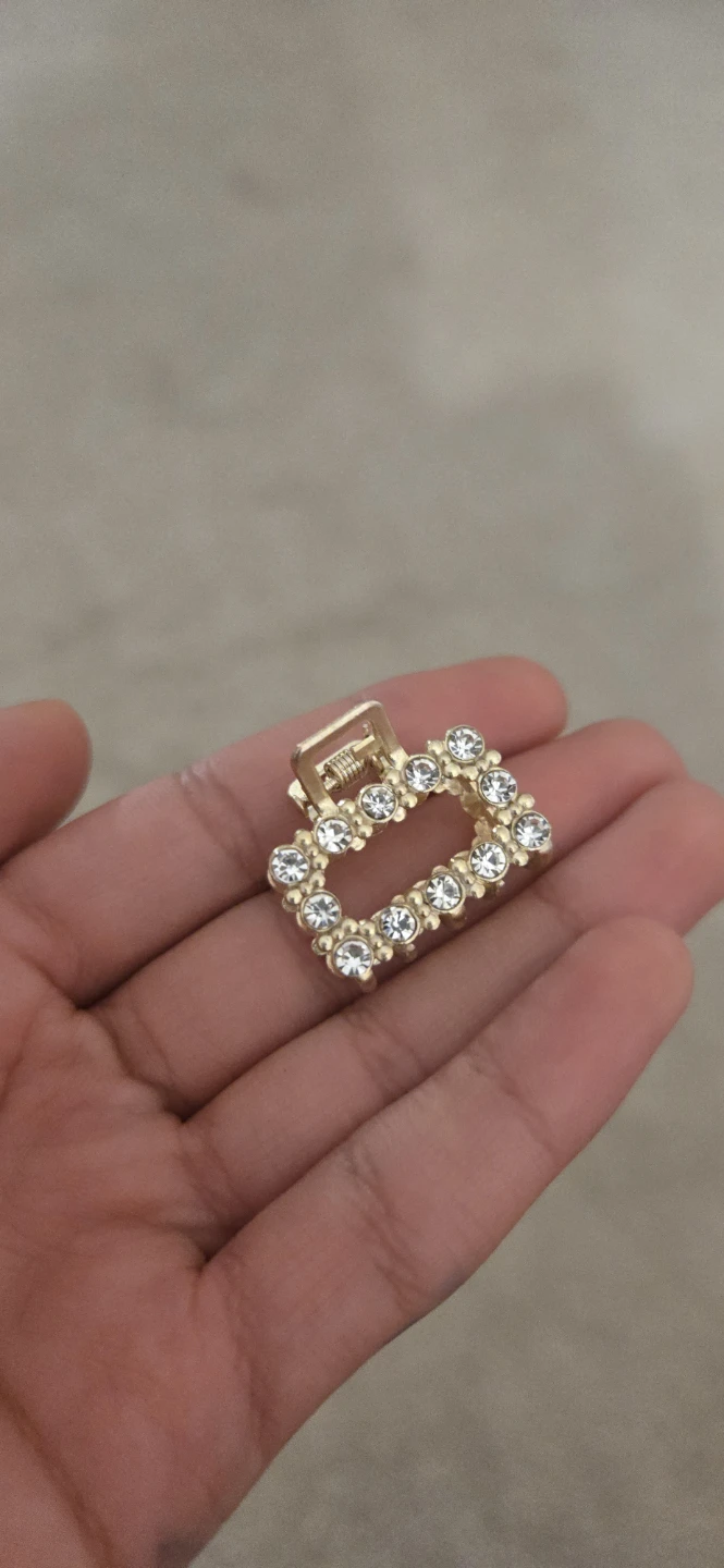 Gold Rhinestone Hair Claw Clip