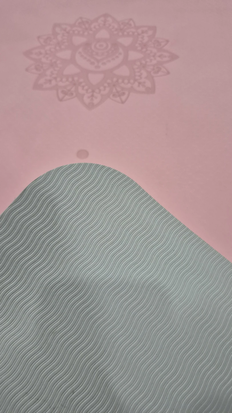 Yoga Mat beautiful wellbeing meditation workout pink flower - photo 3