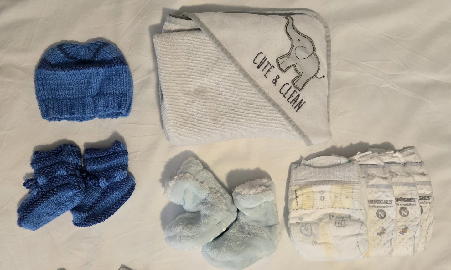 Newborn Items and Diaper Set