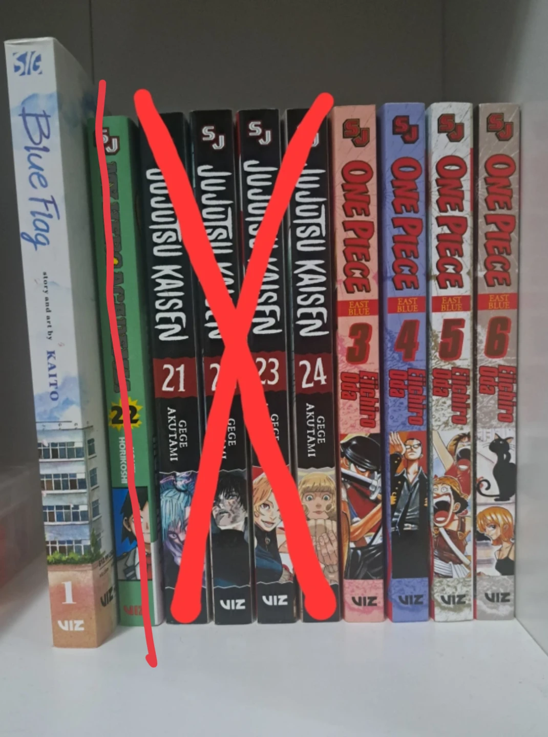 Manga lot - One Peace, MHA, Blue flag