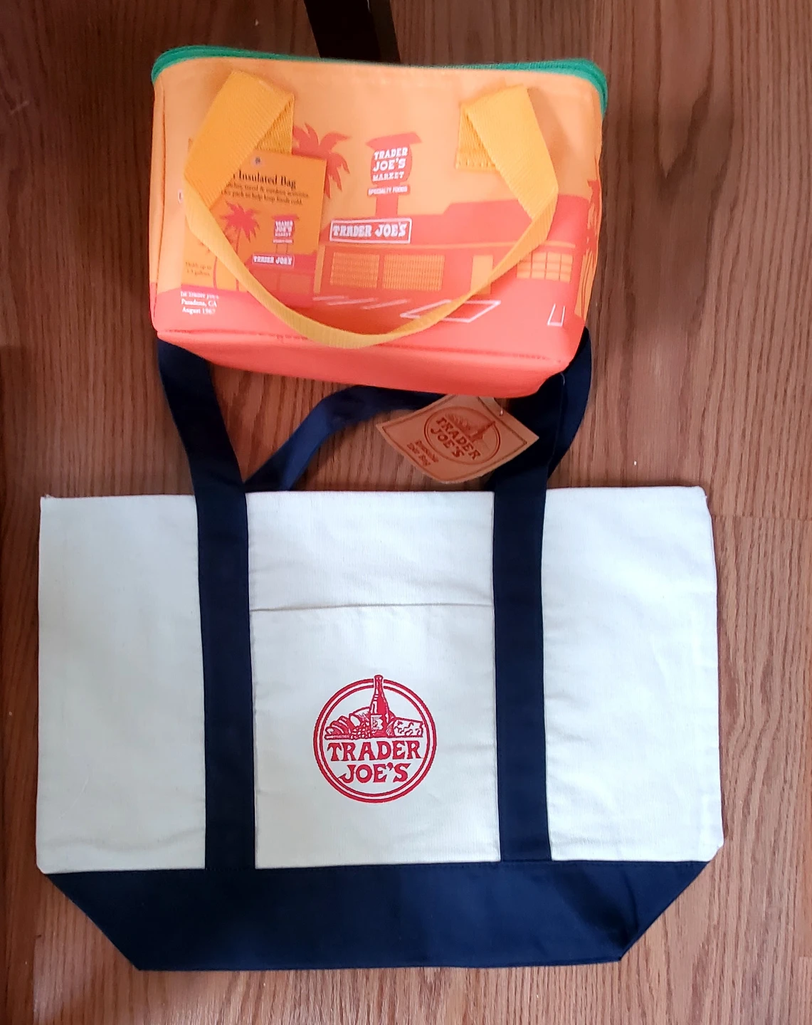 Trader Joe's Insulated Bag and Canvas Tote Bag Set