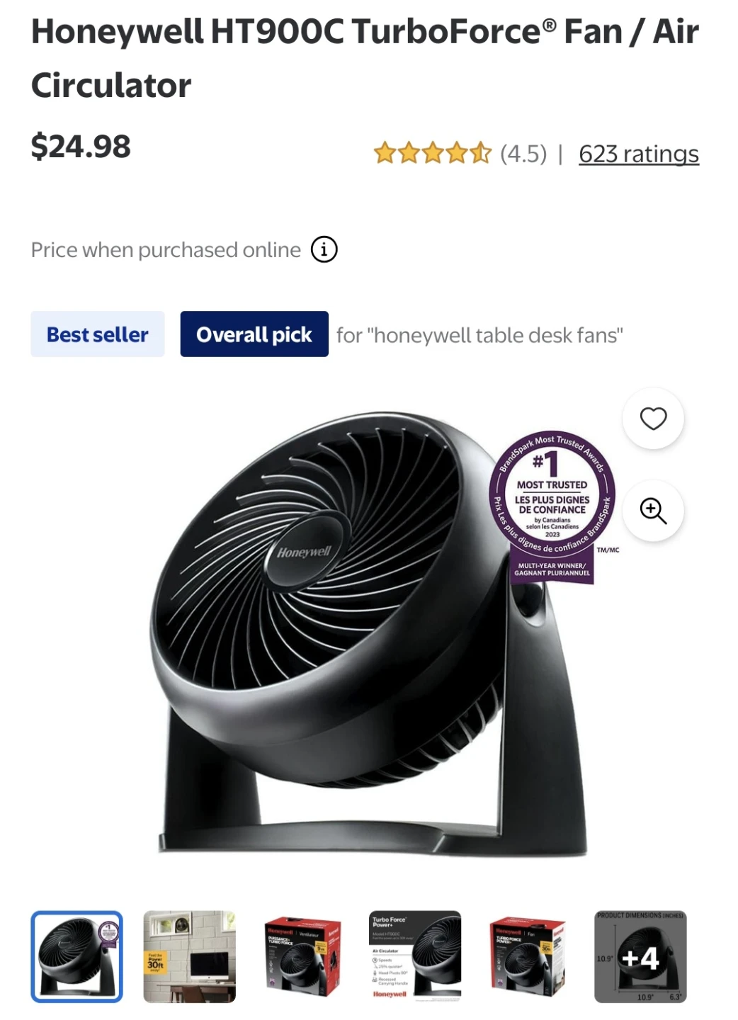 Honeywell Fan / Air Circulator - photo 2
