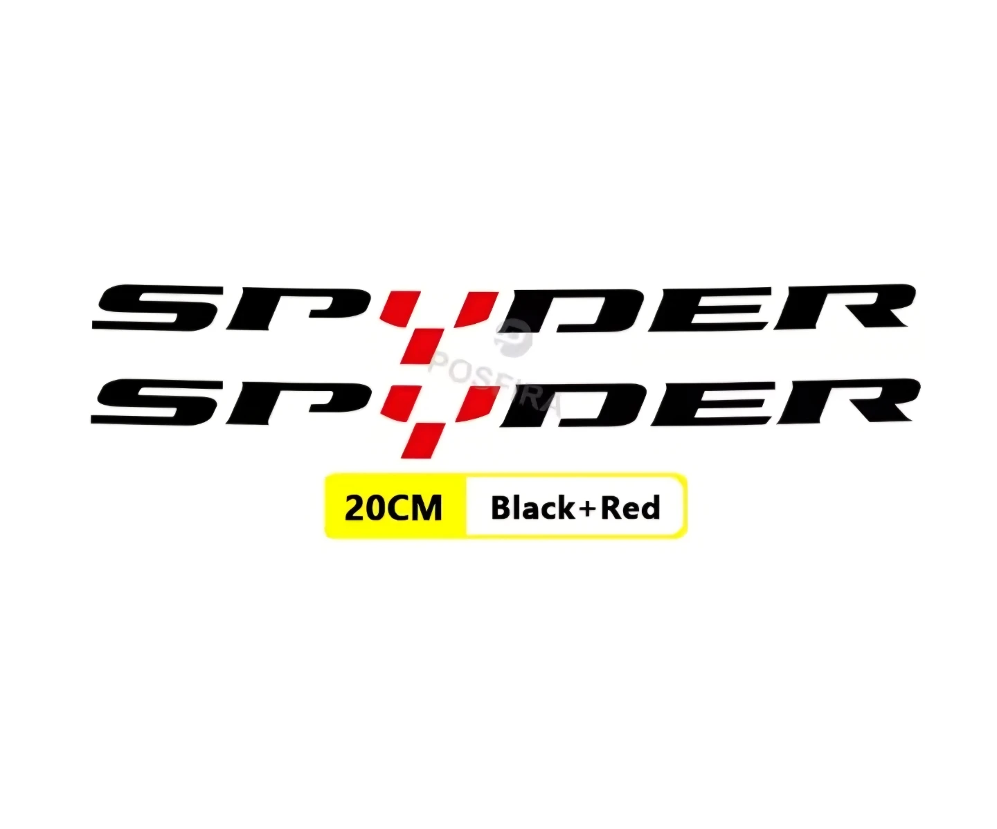 Autocollant Spyder OEM 20cm Noir + Rouge