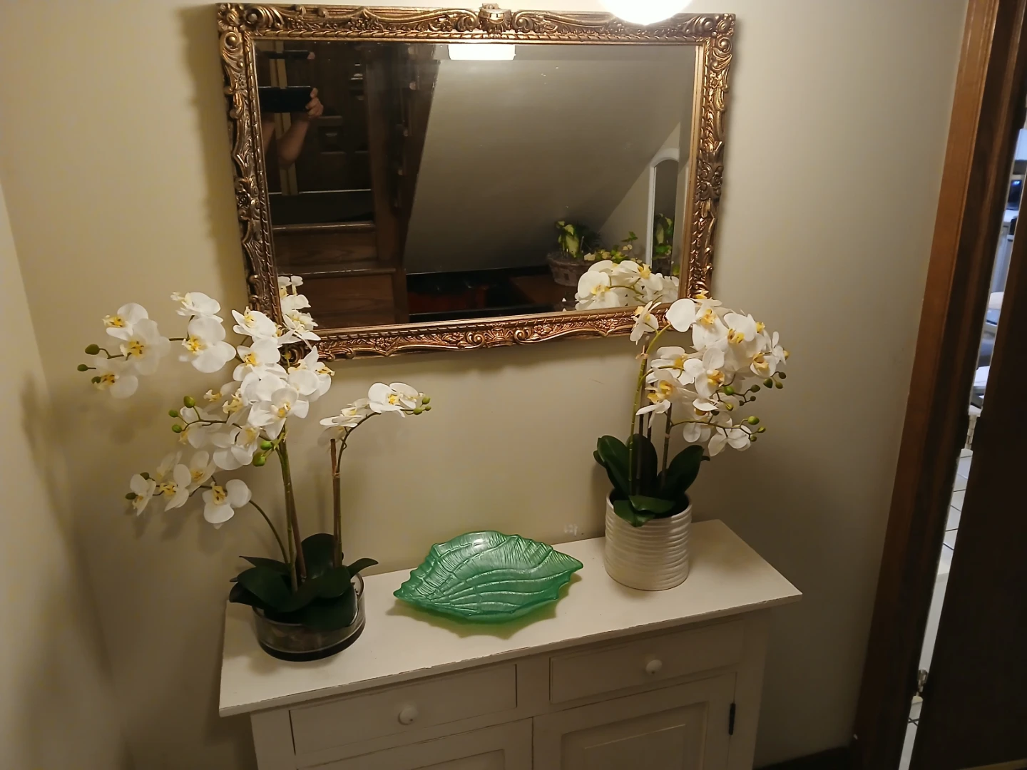 Golden rectangular mirror - photo 5