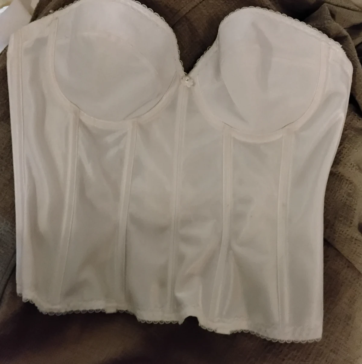 White Strapless Corset Bra