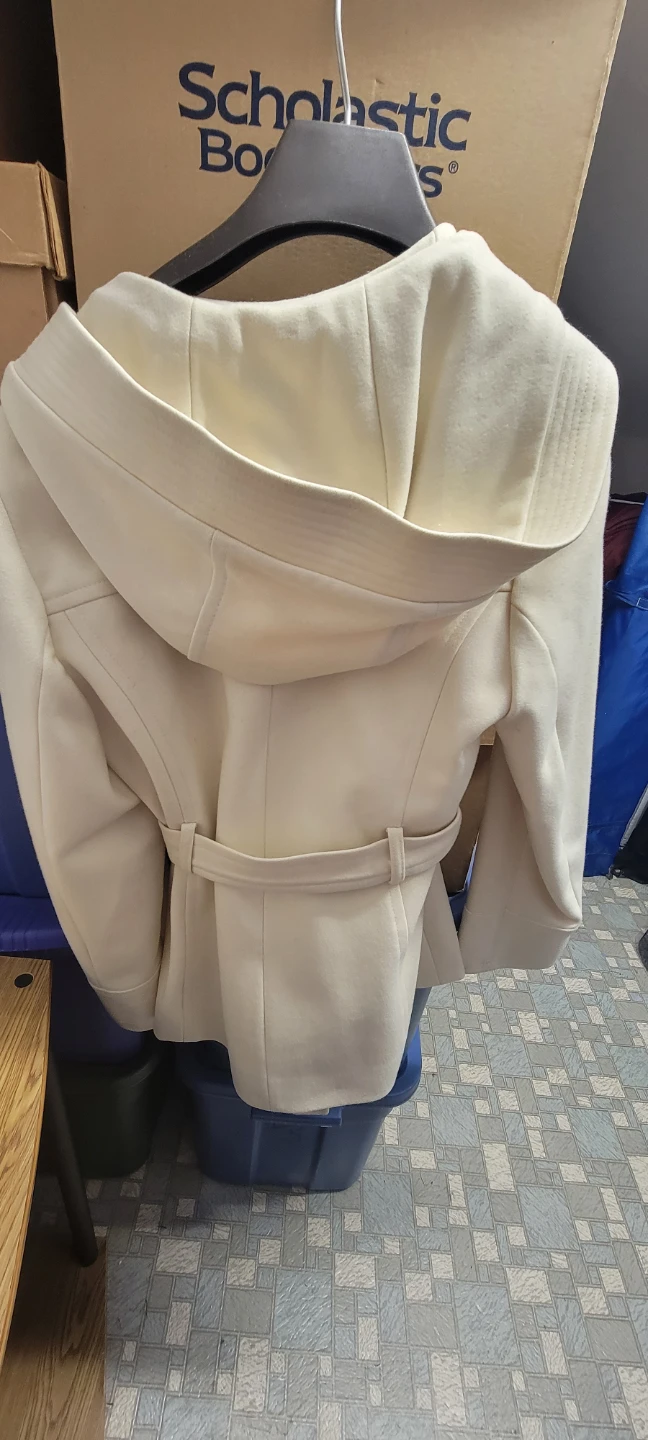 JASON COLE Cream Hooded Belted Jacket - photo 2