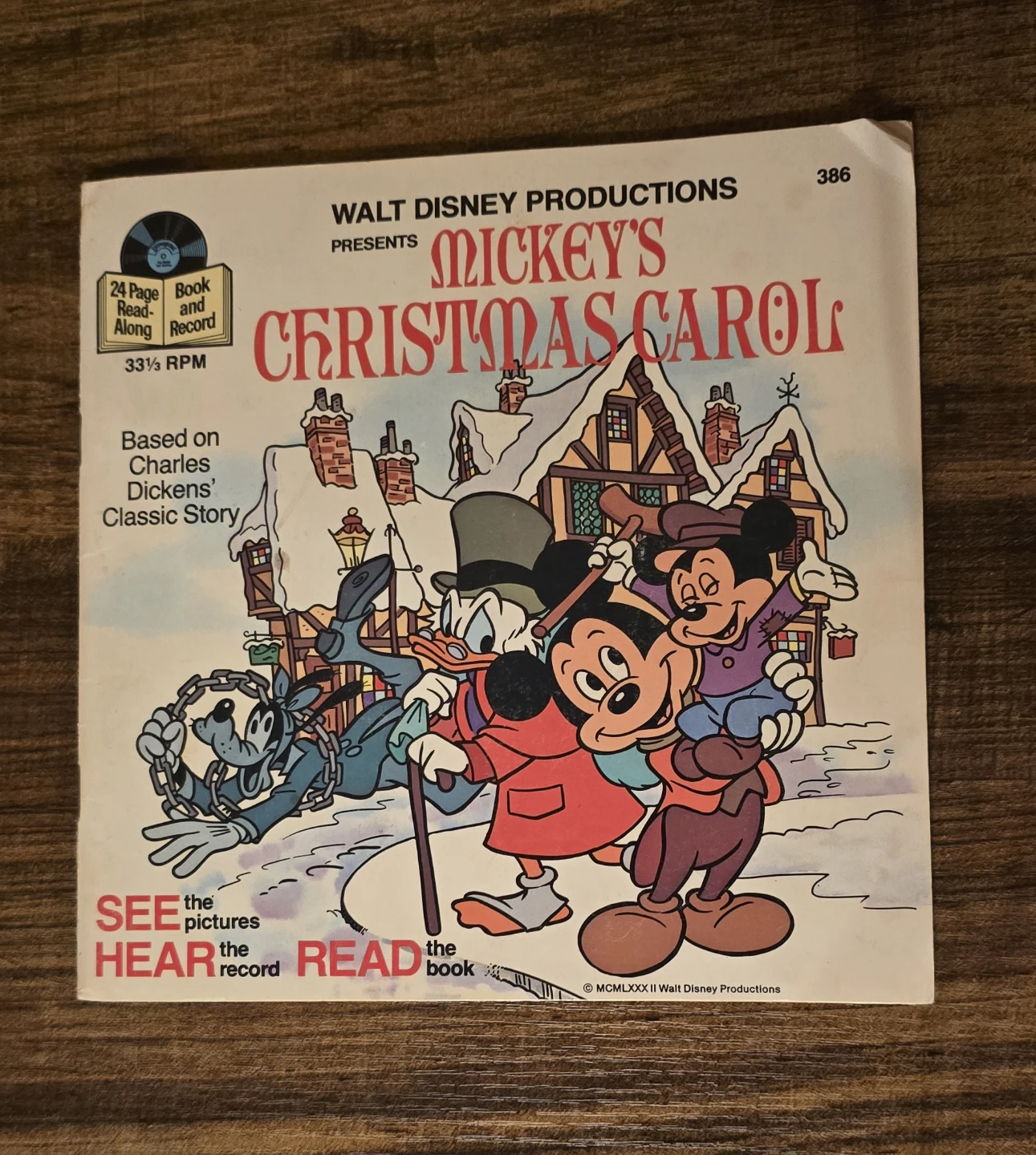 Mickey's Christmas Carol Book and Record Set