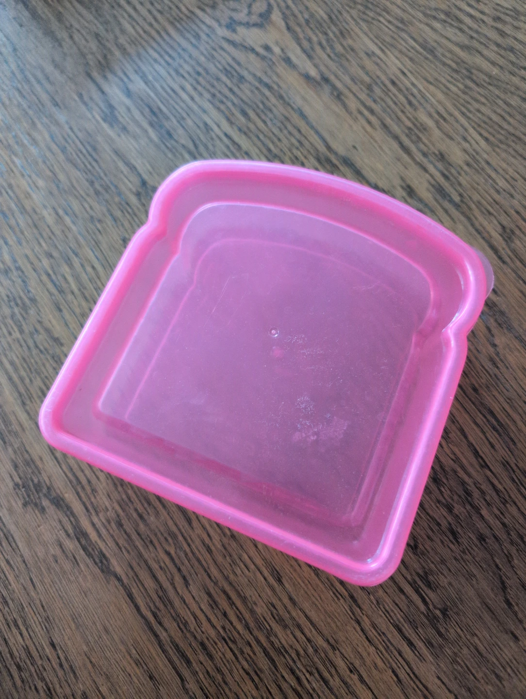 Pink Toast-Shaped Sandwich Container