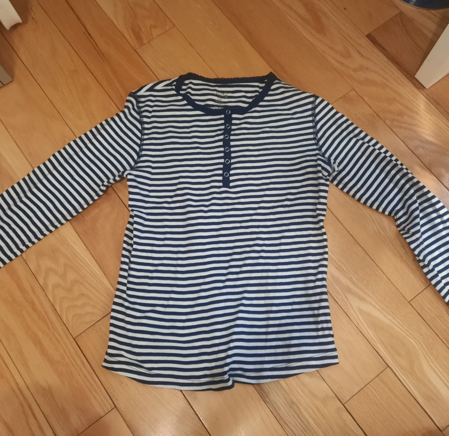 Boys Striped Long Sleeve Henley Shirt