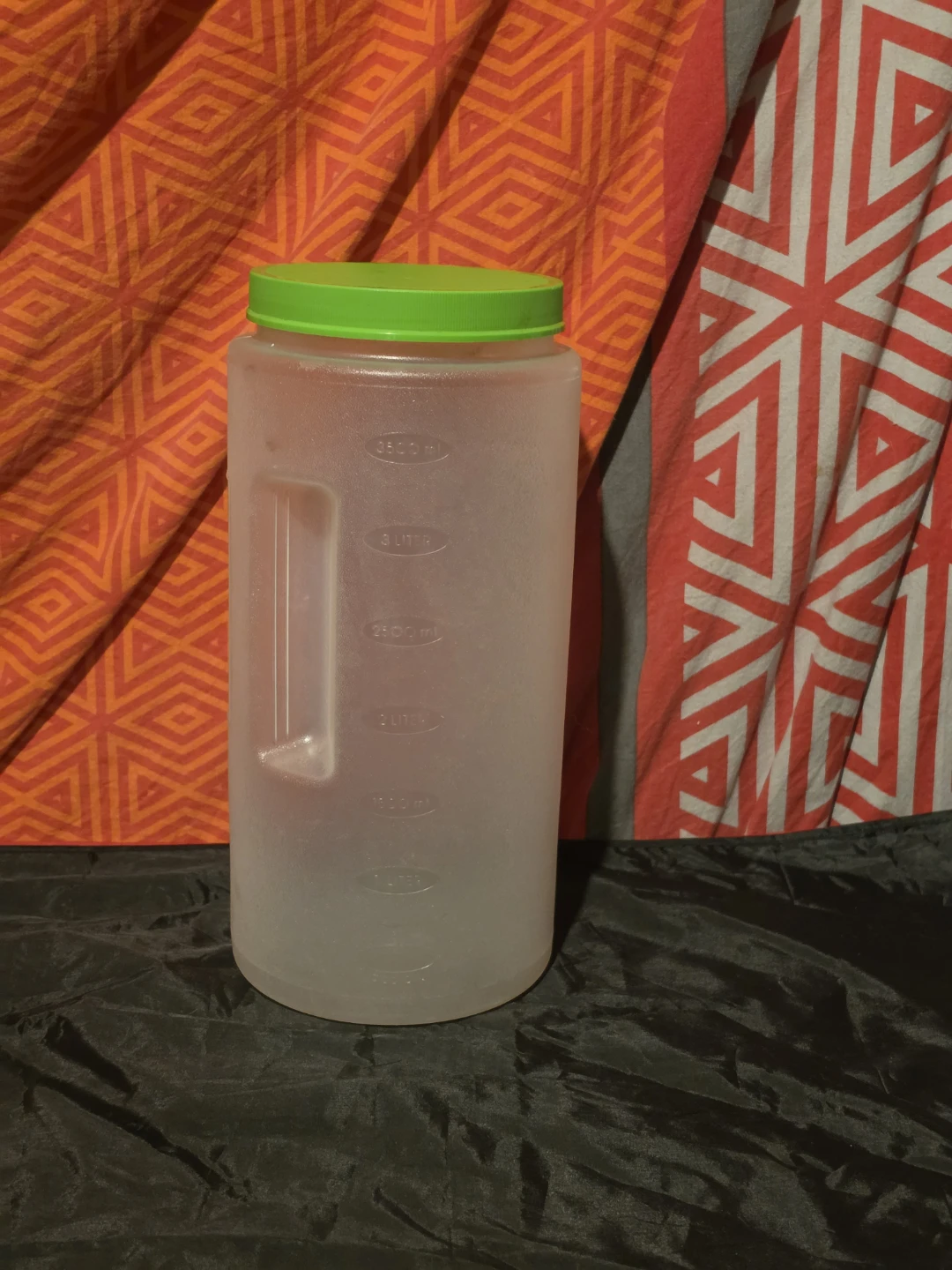 Plastic Jar with Green Lid