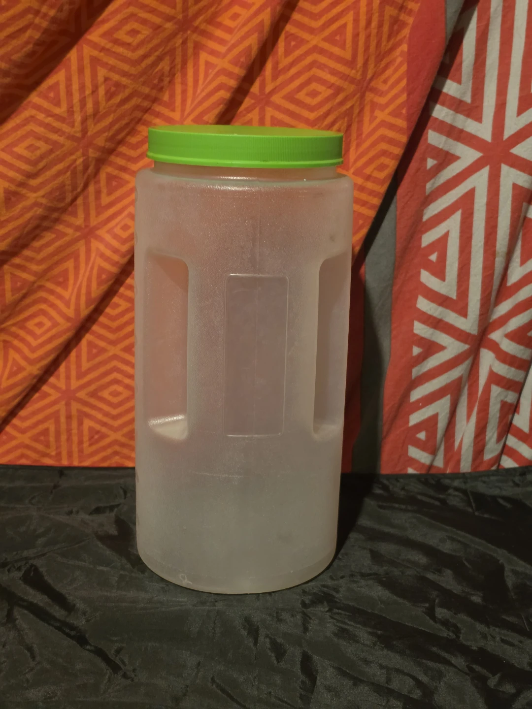 Plastic Jar with Green Lid - photo 2