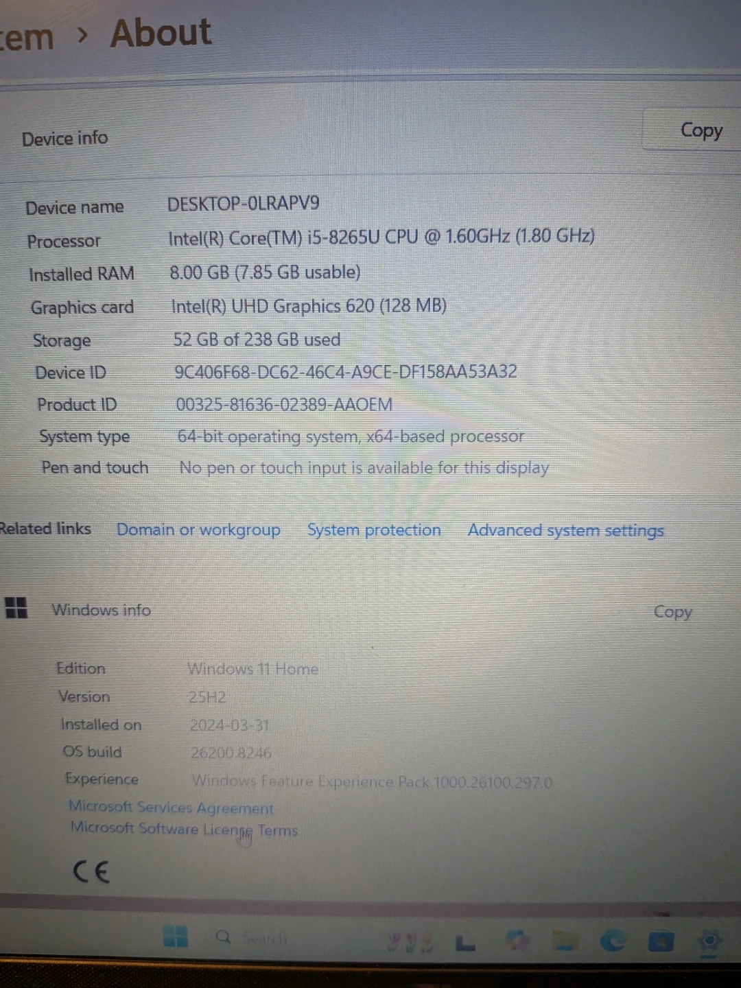 Asus 15" Vivobook - SSD, i5 8th gen, windows 11 - photo 3