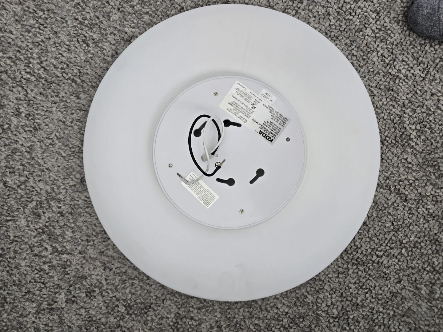 Koda White Ceiling Light Fixture - low profile - photo 2